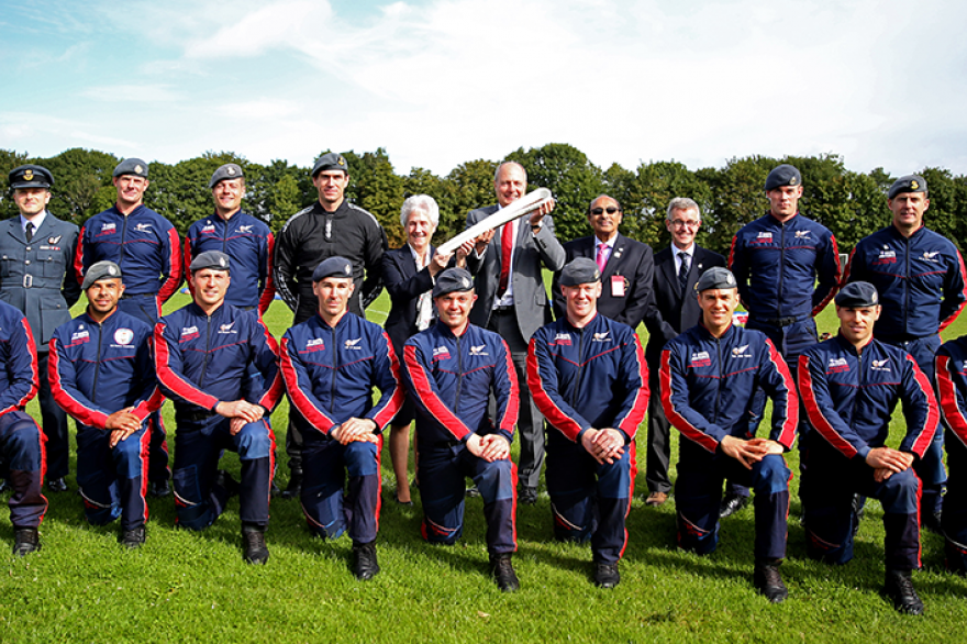 Queen’s Baton Relay arrives in England in spectacular style 